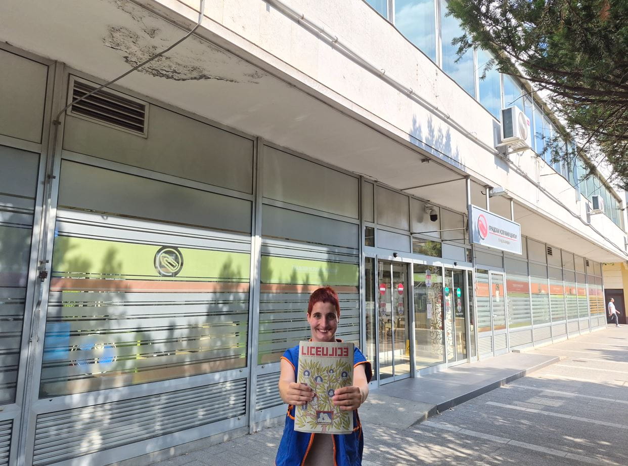 Anđelka prodaje časopis "Lice ulice" u Pančevu, Foto- M.Nisić